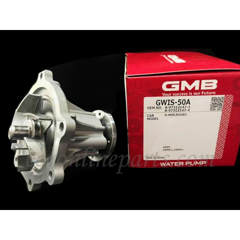 ปั๊มน้ำ D-MAX COMMONRAIL (4JJ1, 4JK1) No.GWIS-50A (8-973121473-3,8-973121473-4) GMB