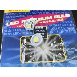 หลอดไฟเสียบ LED 1เม็ด 12V สีขาว T10, 158  No.BL101W B-TECH (แพ็คละ 10คู่)