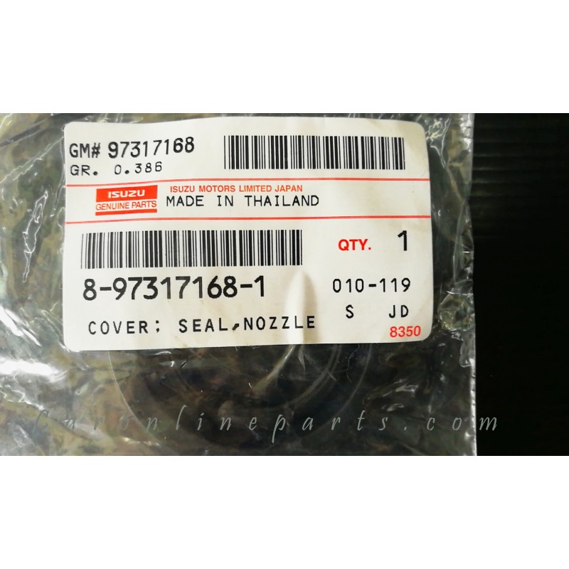 ซีลรองเบ้าหัวฉีด D-MAX,4JJ  (34-60-12) No.8-97317168-1 แท้ (บรรจุแพ็คละ 4ตัว)