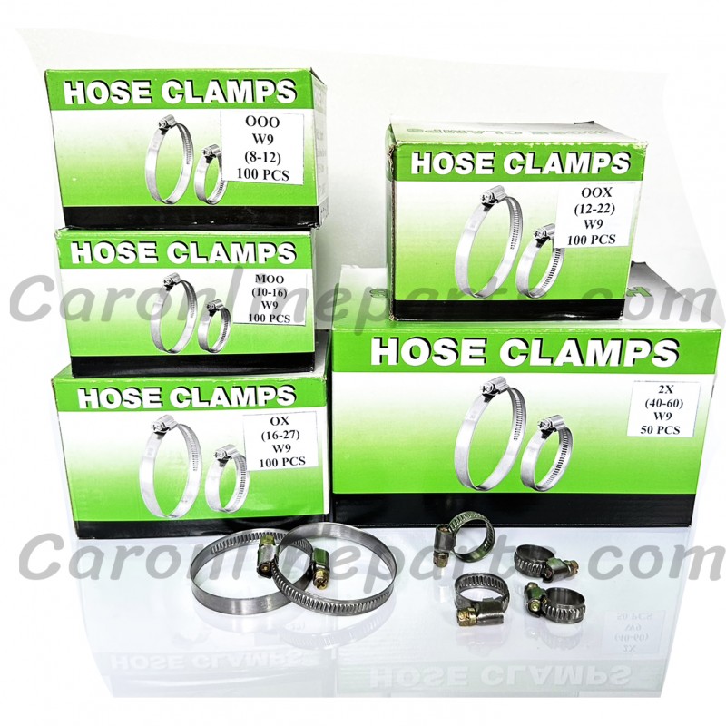 เข็มขัดรัดท่อ สแตนเลส หน้ากว้าง 9มิล ขนาด 70-90 YDS (Hose Clamps)