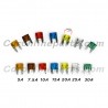 ฟิวส์เสียบจิ๋ว 7.5A (automotive mini blade fuses) บรรจุกล่องละ 100ตัว