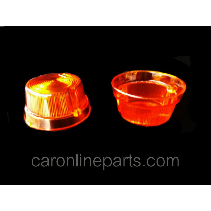ฝาครอบไฟสต๊อปแลมป์กลม สีส้ม  (Side Marker Light Cover)  บรรจุแพ็คละ 10อัน
