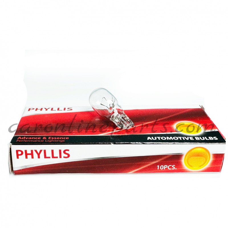 หลอดไฟเสียบ หัวโต No.T13 12V 10W   PHYLLIS (บรรจุกล่องละ 10ดวง)