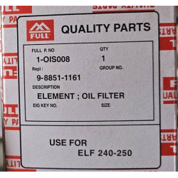 ไส้กรองน้ำมันเครื่อง  ELF 240-250 (กระดาษ)  No.9-8851-1161-0 (1-OIS008)  FULL